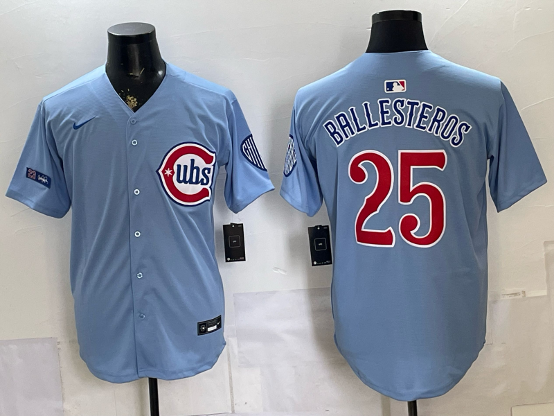 Men 2026 Chicago Cubs #25 ballestros light blue Game Nike MLB Jersey 056402